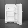Smeg FAB10RWH5 55cm 50s Style Small Right Hand Hinge Fridge with Icebox in White_open