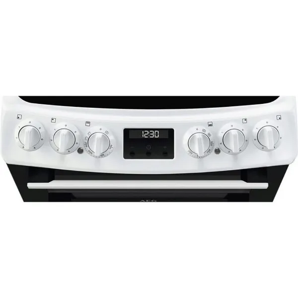 AEG CCX1530ACW 55cm Double Oven Electric Cooker with Ceramic Hob - White_controls