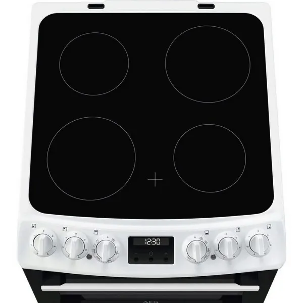 AEG CCX1530ACW 55cm Double Oven Electric Cooker with Ceramic Hob - White_hob