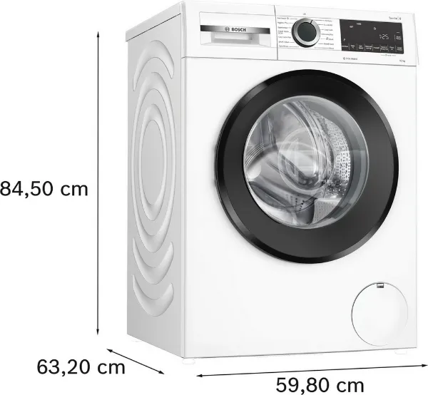 Bosch WGG254Z1GB 10kg 1400 Spin Washing Machine - White_dimensions