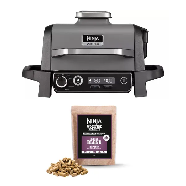 Ninja OG701UKPELKIT Woodfire Electric BBQ Grill & Smoker with Woodfire BBQ Pellets_main