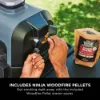 Ninja OG901UKCOVKIT Electric BBQ Grill & Smoker with Cover and Woodfire Pellets  - Black/Blue_includes pellets