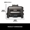 Ninja OG850UK Woodfire XL Electric BBQ Grill & Smoker with Cover and Pellets - Black/Grey_dimensions