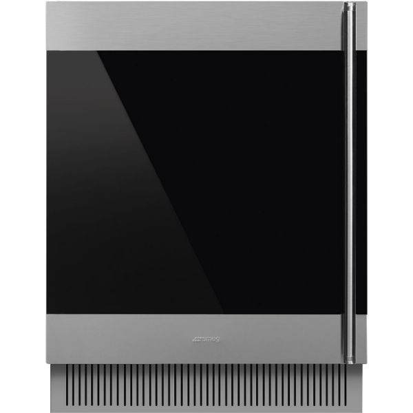 Smeg CVI338LX3 60cm Classic U/C Wine Cooler with Left Hand Hinge in Stainless steel_ front view