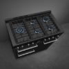 Smeg CX103GMBL 100cm Concert Dual Fuel Range Cooker in Black_ top view
