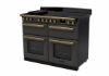 Rangemaster 18166 Estel Deluxe 110 Induction Range Cooker in Slate with Antique Brass Trim - ESDLB110EIPSLT/AB1_angled
