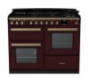 Rangemaster 18105 Estel Deluxe 110 Dual Fuel Range Cooker in Bordeaux with Antique Brass Trim - ESDLO110DFPBOR/AB1_main