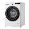 LG F4Y510WBLN1 10kg 1400 Spin Washing Machine - White_angled view