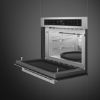 Smeg SF4400MCX1 Compact 45cm Cucina Combi Microwave in Stainless Steel open 3