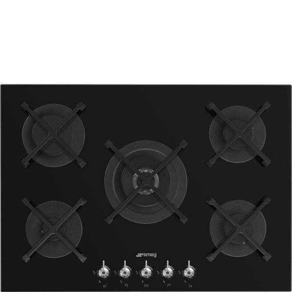 Smeg PV375N 75cm Classic Gas on Glass on Steel Hob Black main