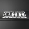 Smeg PS9062 90cm Classic Gas Hob Stainless Steel counter