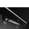 Smeg KV28N 80cm Angled Chimney Hood Black controls