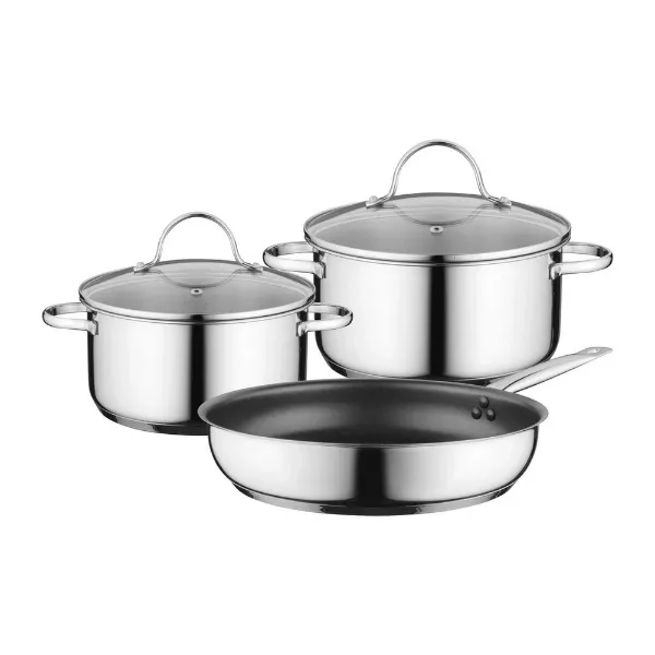 Neff T56FHS1L0KIT 59.2cm Combi Induction Hob with Pan Set - Black_pan set