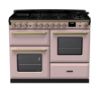 Rangemaster 18107 Estel Deluxe 110 Dual Fuel Range Cooker with Proving Drawer in Pale Pink with Antique Brass Trim - ESDLO110DFPPPK/AB1_main