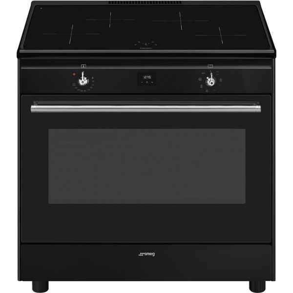 Smeg CX91IMBL 90cm Concert Induction Range Cooker in Black 