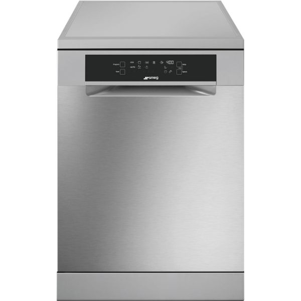 Smeg DF345CQSX 60cm Freestanding Dishwasher with 14 place settings in Stainless steel_ front view 