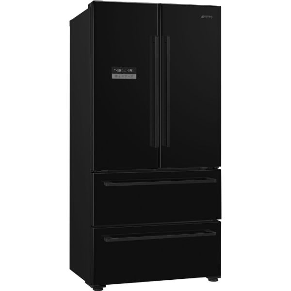 Smeg FQ55FNDE 84cm Two Door Two Drawer Fridge Freezer Black main