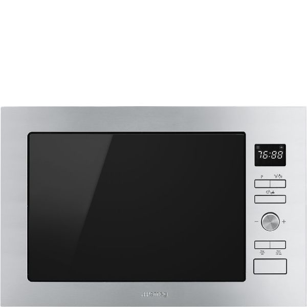 Smeg FMI425X Cucina 25 Litre Built In Microwave with Grill in Stainless Steel main
