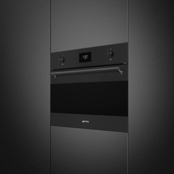 Smeg SO4301M1N 45cm Classic Combi Microwave Matte Black main 2