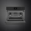 Smeg SO4301M1N 45cm Classic Combi Microwave Matte Black open