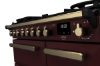 Rangemaster 18035 Estel Deluxe 90 Dual Fuel Range Cooker in Bordeaux with Antique Brass Trim_controls
