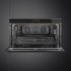 Smeg SFPR9606WTPNR Reduced Height 90cm Dolce Stil Novo Pyro Wi-Fi Oven open 2