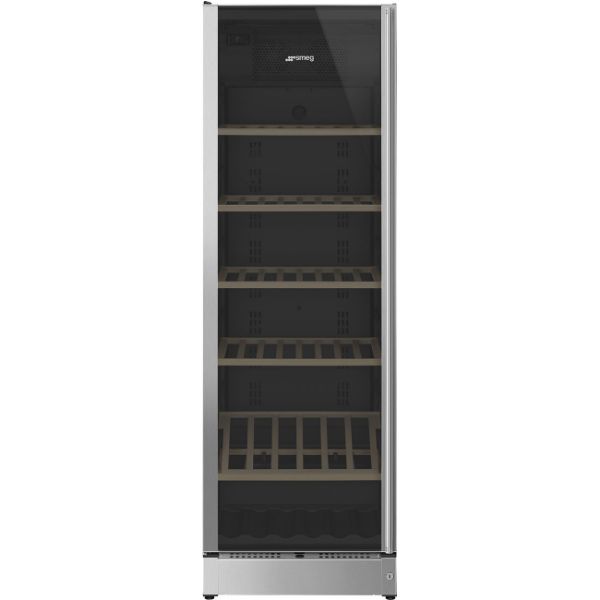 Smeg SCV115GS 60cm Freestanding Classic Wine Cooler with Left Hand Hinge SS main