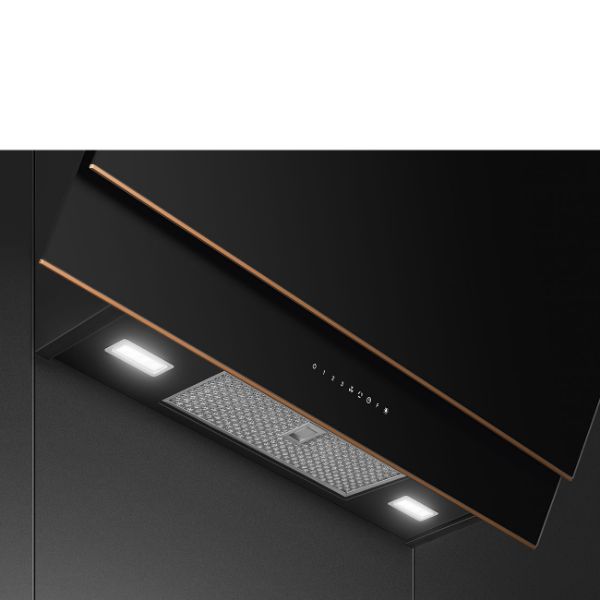 Smeg KV694R 90cm Dolce Stil Novo Angled Chimney Auto-Vent 2.0 Hood under