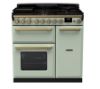 Rangemaster 18038 Estel Deluxe 90 Dual Fuel Range Cooker in Mint with Antique Brass Trim - ESDL90DFPMNT/AB1_main