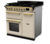 Rangemaster 18034 Estel Deluxe 90 Dual Fuel Range Cooker in Pale Cream with Antique Brass Trim - ESDL90DFPPCR/AB1_angled