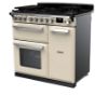 Rangemaster 14978 Estel Deluxe 90 Dual Fuel Range Cooker in Pale Cream with Chrome Trim - ESDL90DFPPCR/CM1_angled