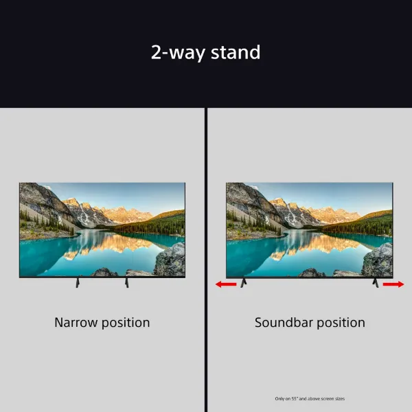 Sony K43S38BP.UKA 43" 4K HDR Google TV_2 way stand