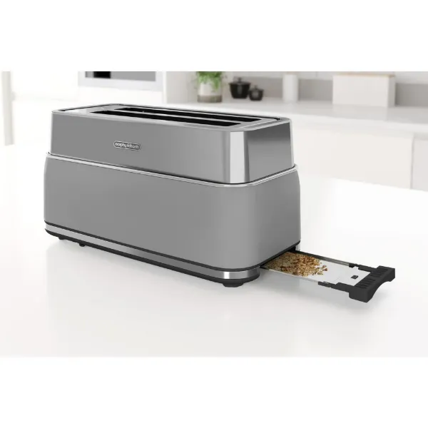 Morphy Richards 245705 Signature 4 Slice Toaster - Grey_tray