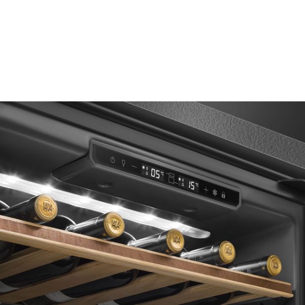 Smeg CVI638RN3 60cm Dolce Stil Novo U/C Wine Cooler with RH Hinge Eclipse controls