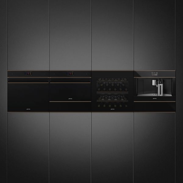 Smeg CPS615NR 15cm Height Dolce Stil Novo Sommelier Drawer Copper Trim demo 2