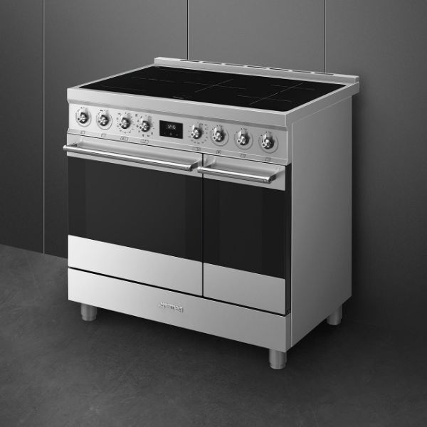 Smeg C92IPX2 90cm Stainless Steel Double Cavity Pyrolytic Cooker main 2