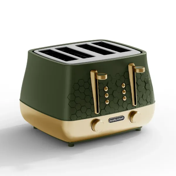 Morphy Richards 243022 Cassini 4-Slice Toaster Olivine - Green_angled view