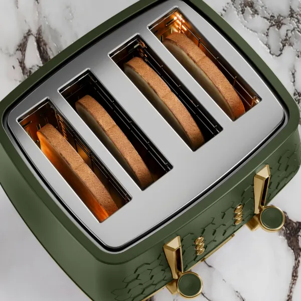 Morphy Richards 243022 Cassini 4-Slice Toaster Olivine - Green_from above