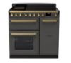 Rangemaster 18054 Estel Deluxe 90 Induction Range Cooker in Slate with Antique Brass Trim - ESDL90EIPSLT/AB1_main