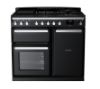 Rangemaster 15078 Estel Deluxe 100 Dual Fuel Range Cooker in Gloss Black with Chrome Trim - ESDL100DFPGBL/CM1_main