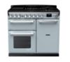 Rangemaster 15083 Estel Deluxe 100 Dual Fuel Range Cooker in Misty Blue with Chrome Trim - ESDL100DFPMSB/CM1_main