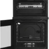 Hotpoint HTG5GCB 50cm Gas Twin Cooker - Black_door open