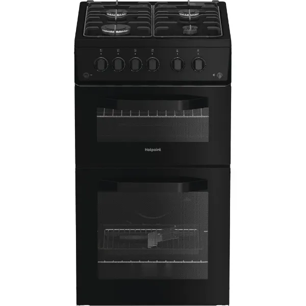 Hotpoint HTG5GCB 50cm Gas Twin Cooker - Black_main