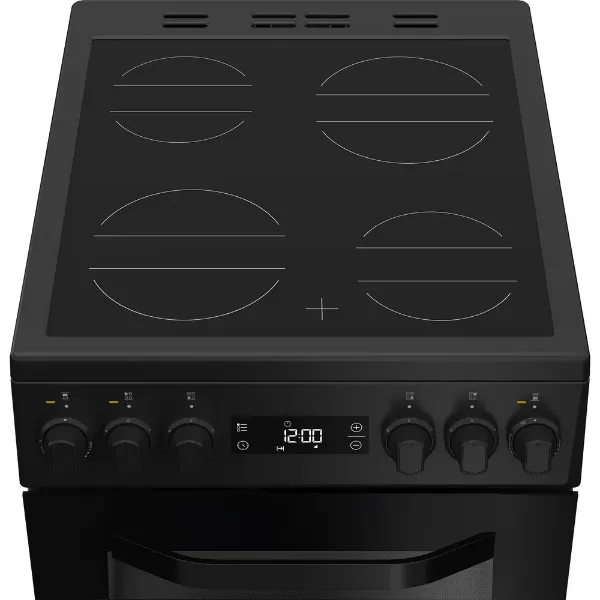 Hotpoint HDE5VDCB 50cm Electric Double Cooker with Ceramic Hob - Black_hob