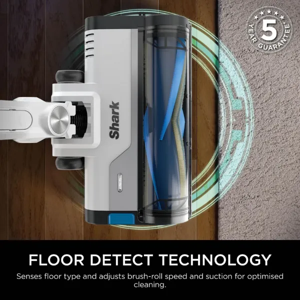 Shark IZ380UK PowerPro Cordless Stick Vacuum Cleaner - 50 Minutes Run Time - Navy Metallic_floor detect
