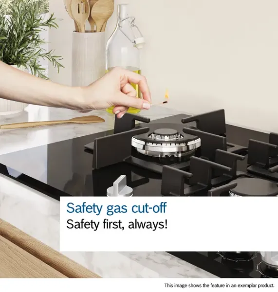 Bosch PBP6B5K60 Series 2, Gas hob, 60 cm, Stainless steel feature 2