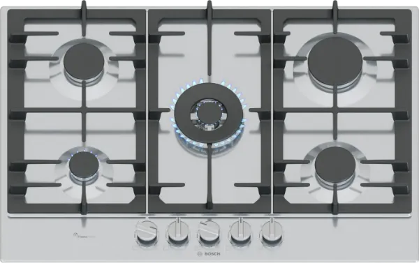 Bosch PCQ7A5I90 Series 6, Gas hob, 75 cm, Stainless steel main