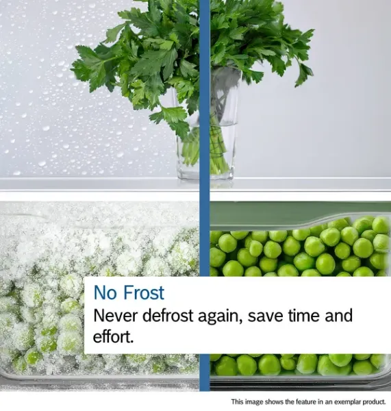 Bosch KGN39OCAFG Series 4, Free-standing fridge-freezer with freezer at bottom, 203 x 60 cm, Cast Iron, Green Collection, Total No Frost feature 3
