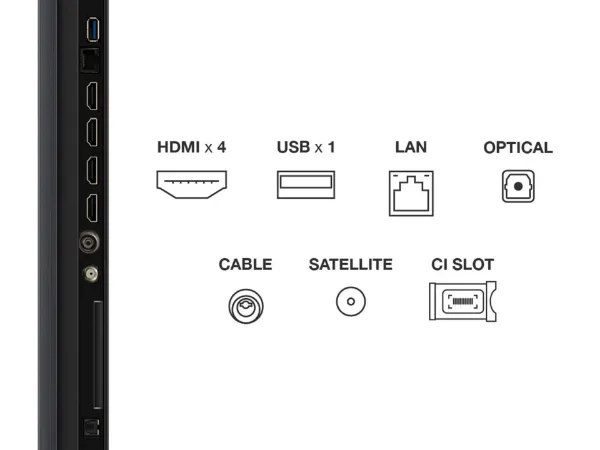 TCL 98Q6C-UK 98" 4K QD-Mini LED UHD Smart Google TV_ports
