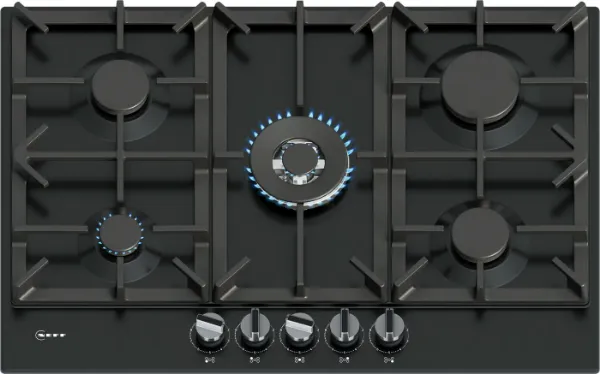 Neff T27CIQ8S0 N 70 Gas hob 75 cm Enamel, Black main